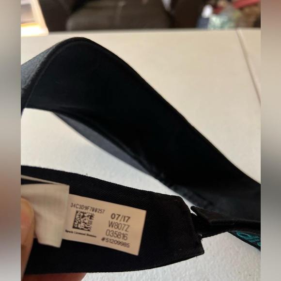 San Jose Sharks Adidas Adjustable Visor Hat Logo great condition - Picture 5 of 6